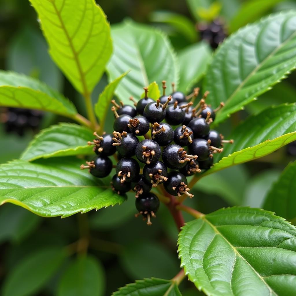 Chasteberry Plant and Berries