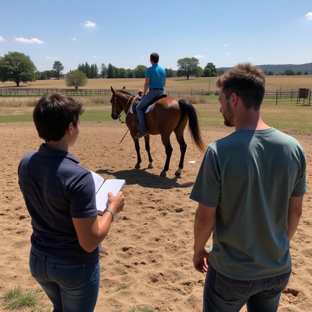 Observing a Horse Training Session