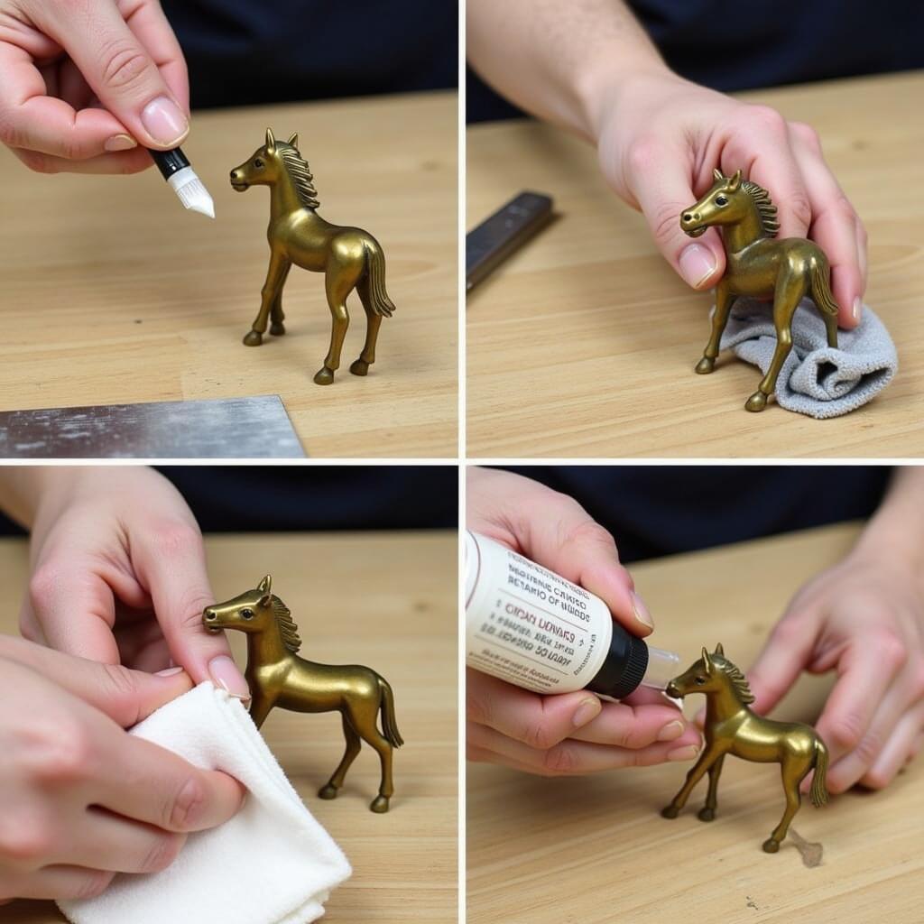 Cleaning and Polishing a Vintage Brass Horse Figurine