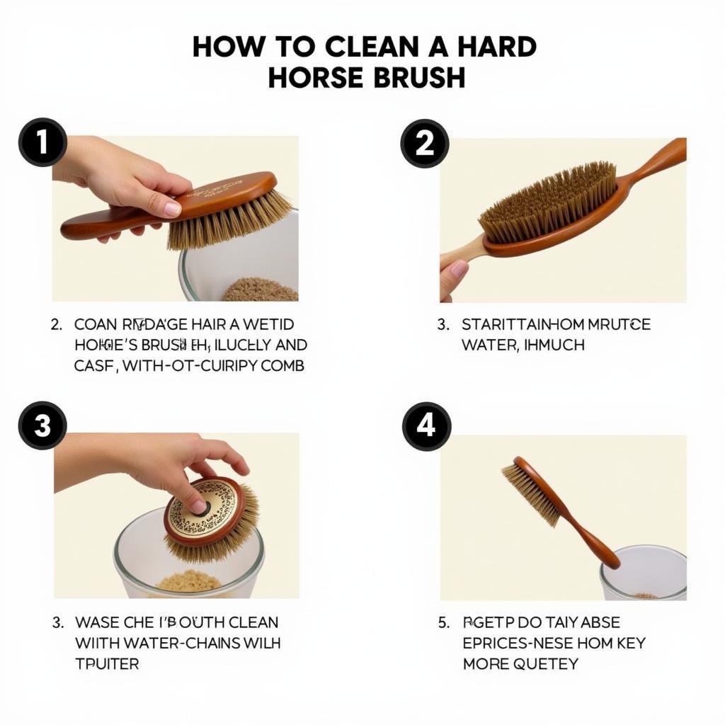 Cleaning a Hard Horse Brush