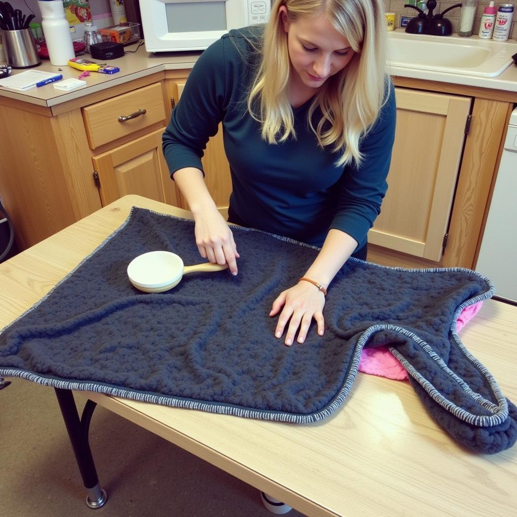 Cleaning a Horse Saddle Blanket