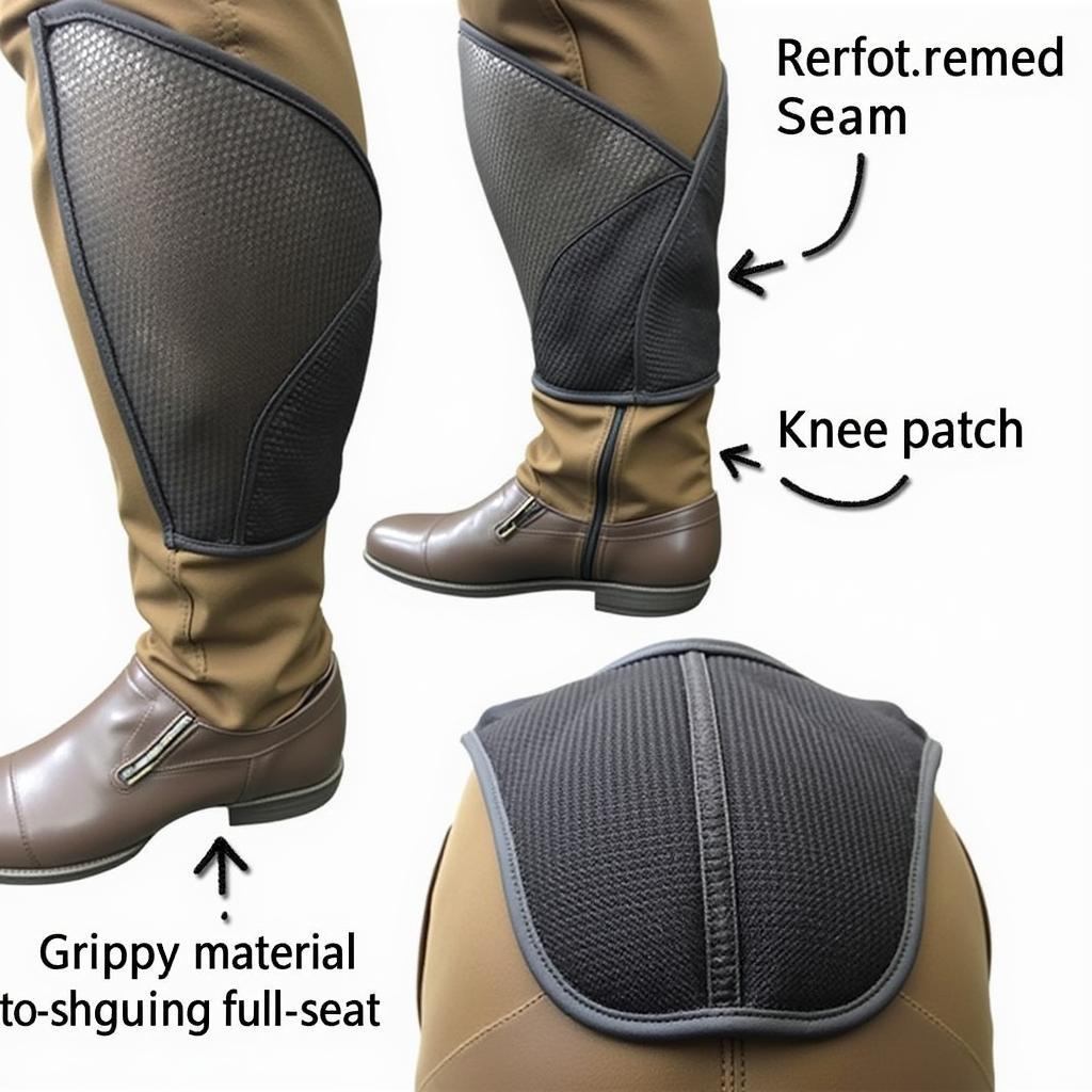 Close-up of Key Features on Riding Pants