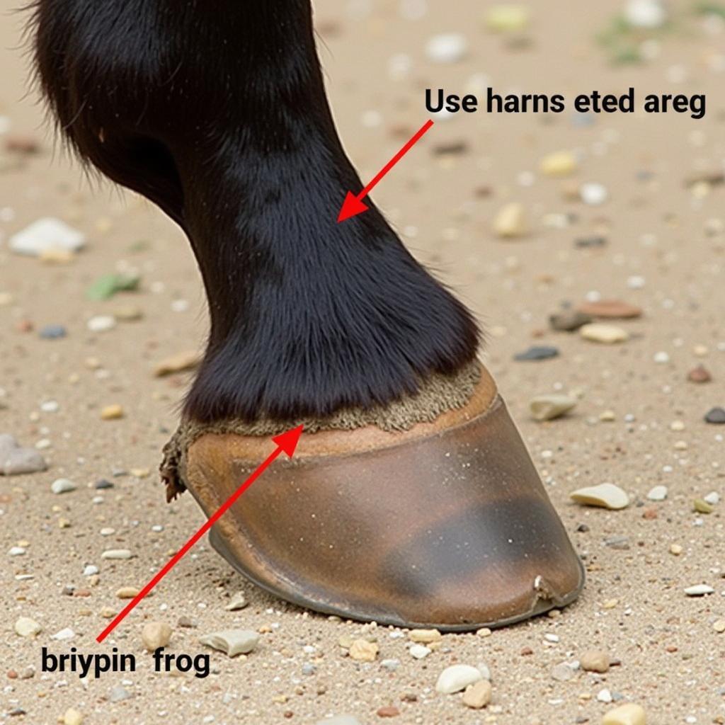 Example of Contracted Heels in a Horse