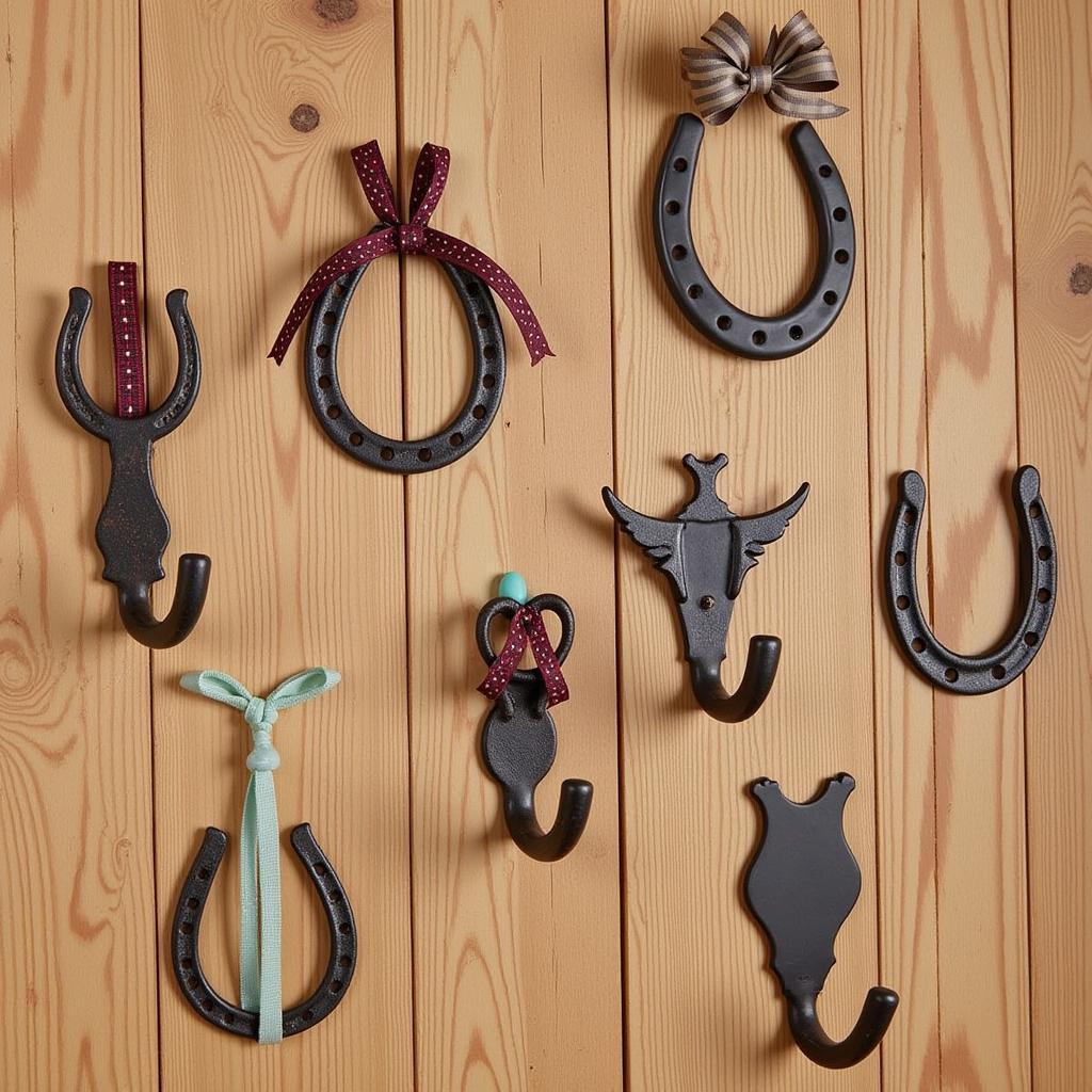 Decorative Horse Shoe Hooks Wall Decor