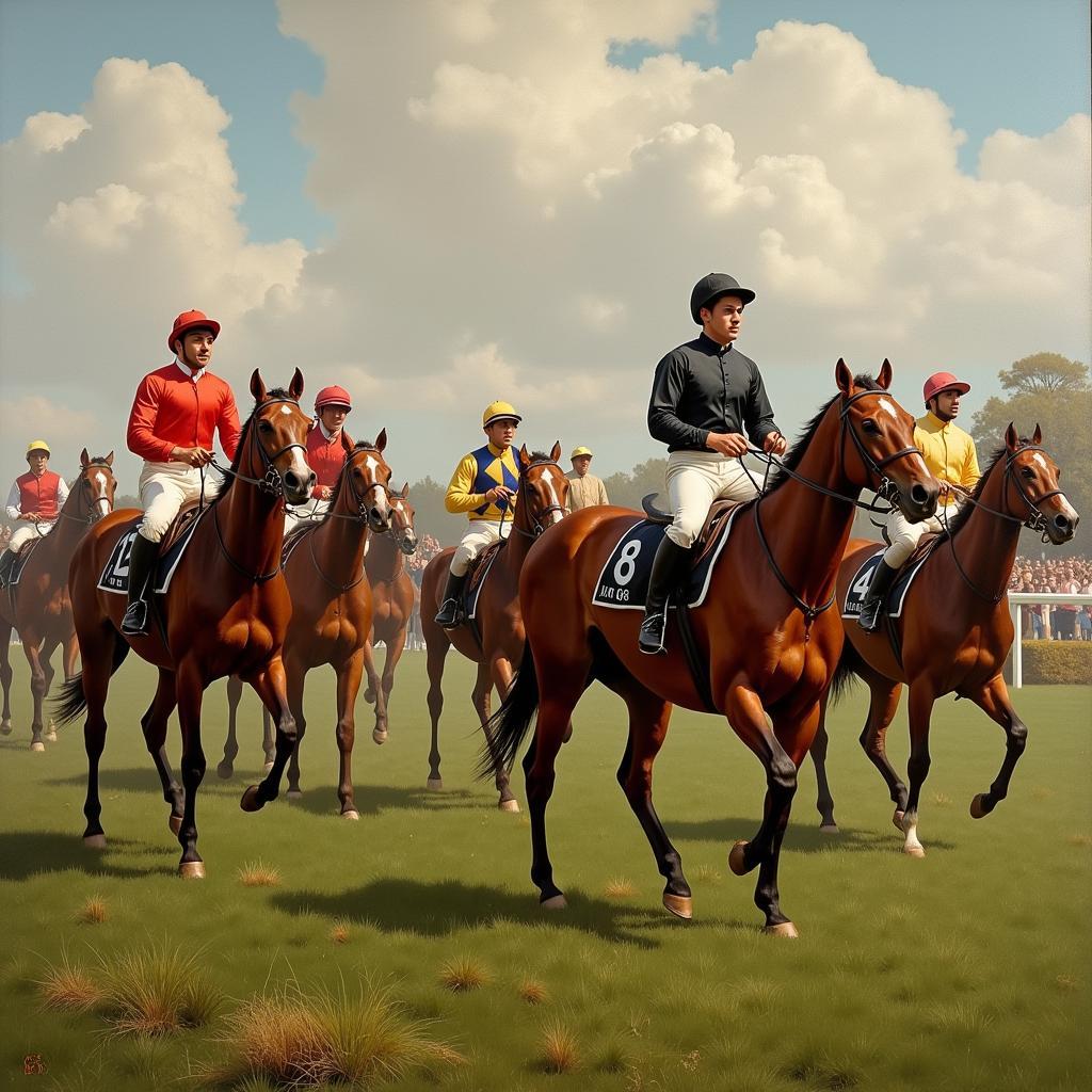 Jockeys Before the Race by Edgar Degas