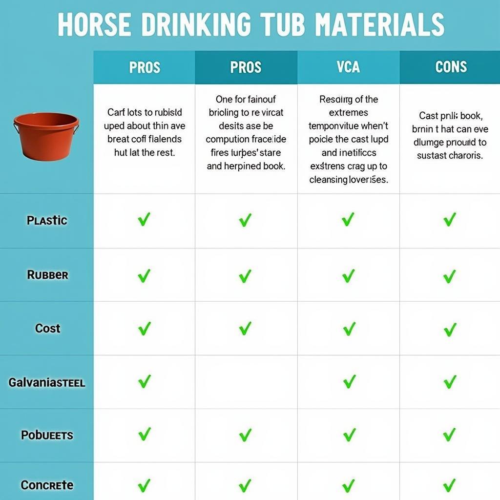 Different Horse Drinking Tub Materials