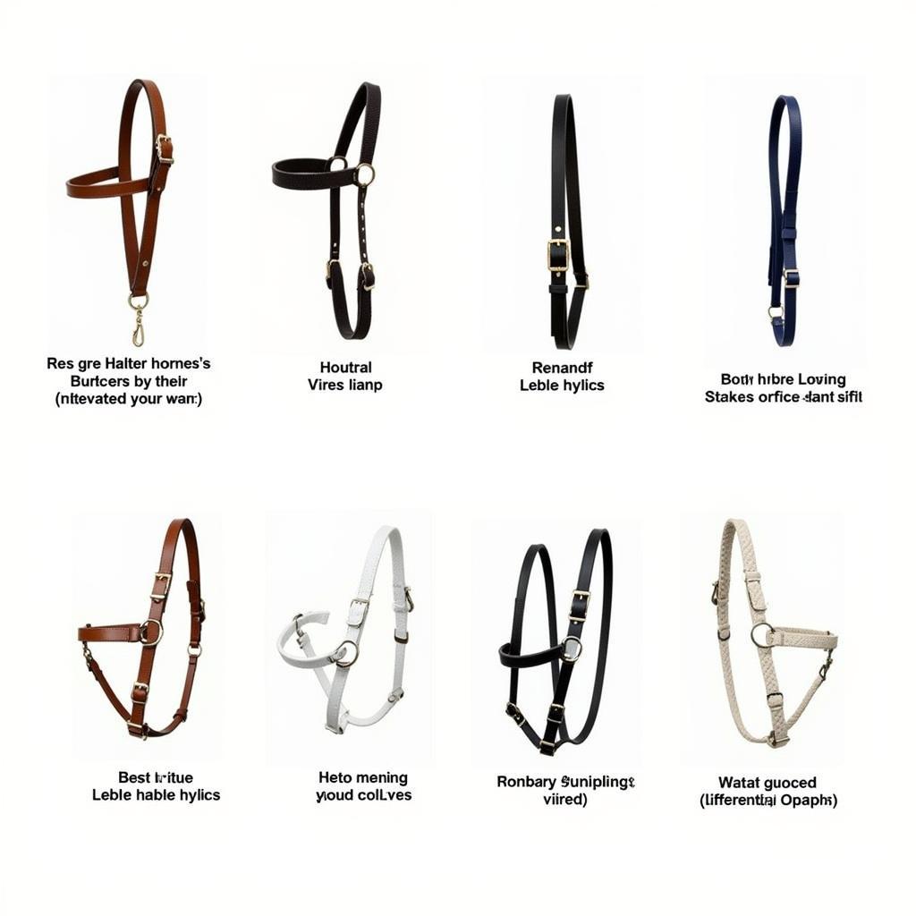 Various Horse Halters