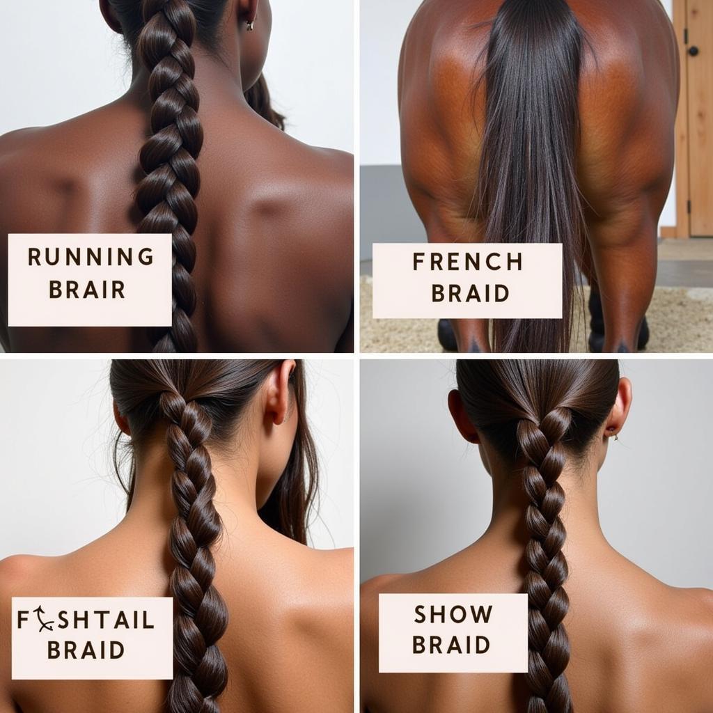 Different Horse Tail Braid Styles