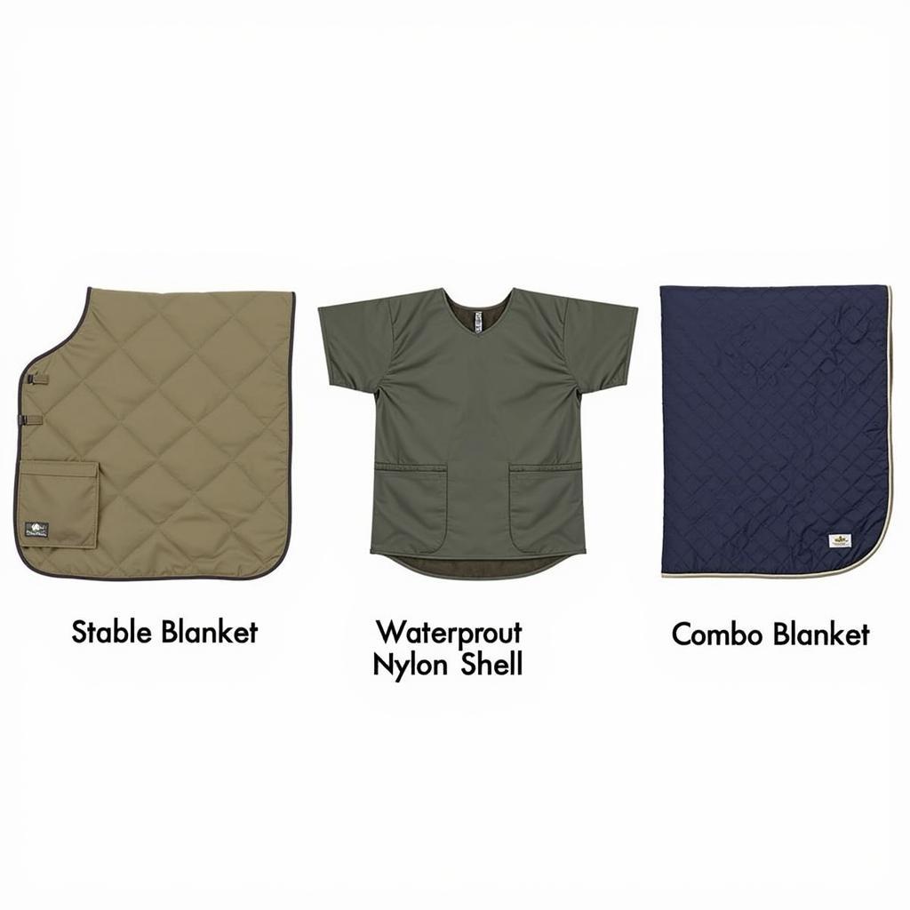 Comparison of stable, turnout, and combo midweight horse blankets