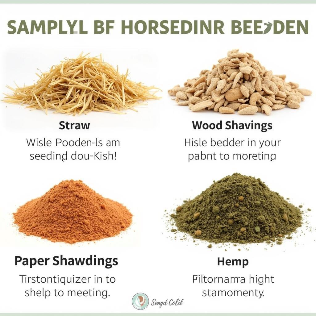 Various horse bedding materials compared