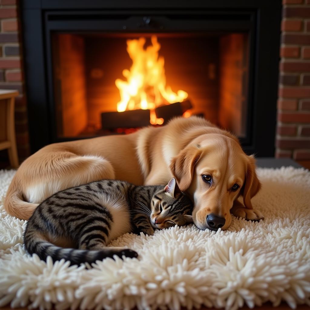 Dog and Cat Relaxing