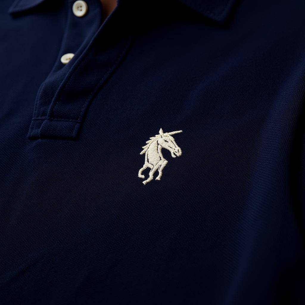 Embroidered Horse Polo T-shirt