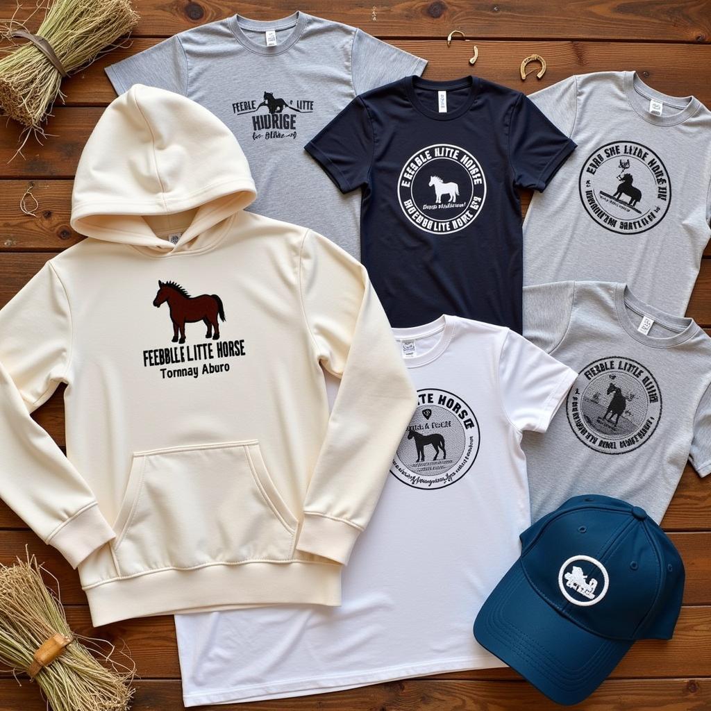 Feeble Little Horse Apparel: T-shirts, hoodies, and hats featuring adorable feeble little horse designs.