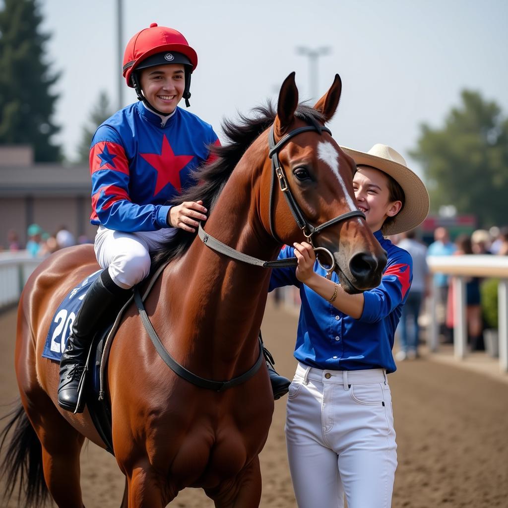 Ferndale Horse and Jockey Portrait