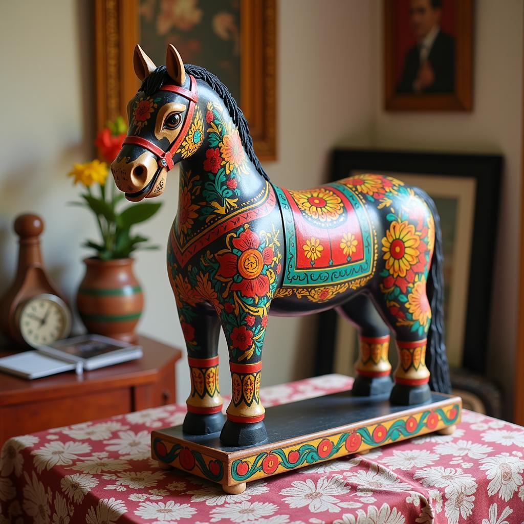 Folk Art Horse Carving