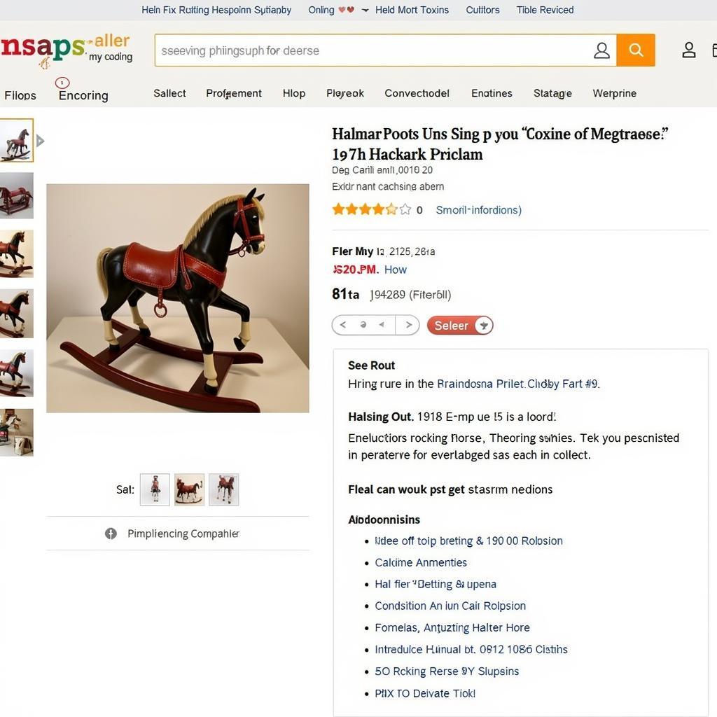 Finding a Hallmark Rocking Horse 1981 Online