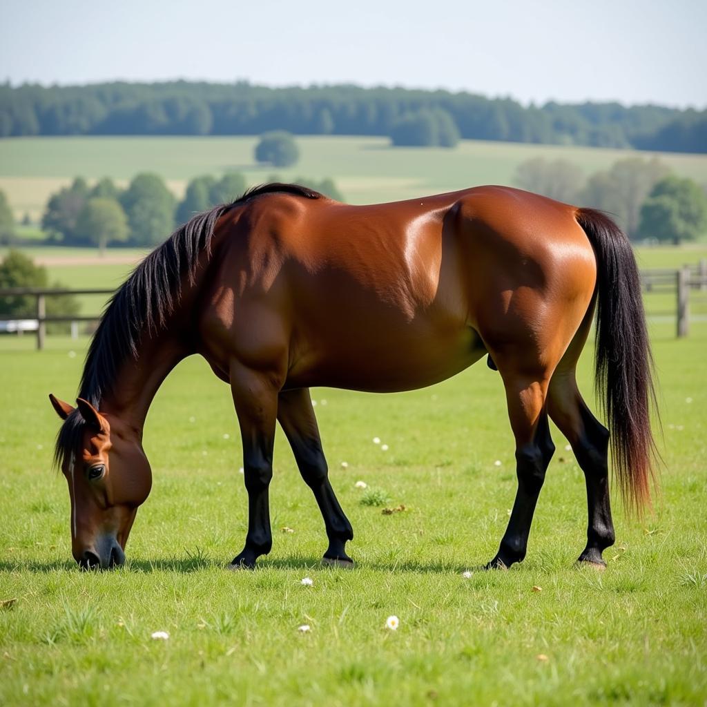 A Healthy Horse After Vaccination