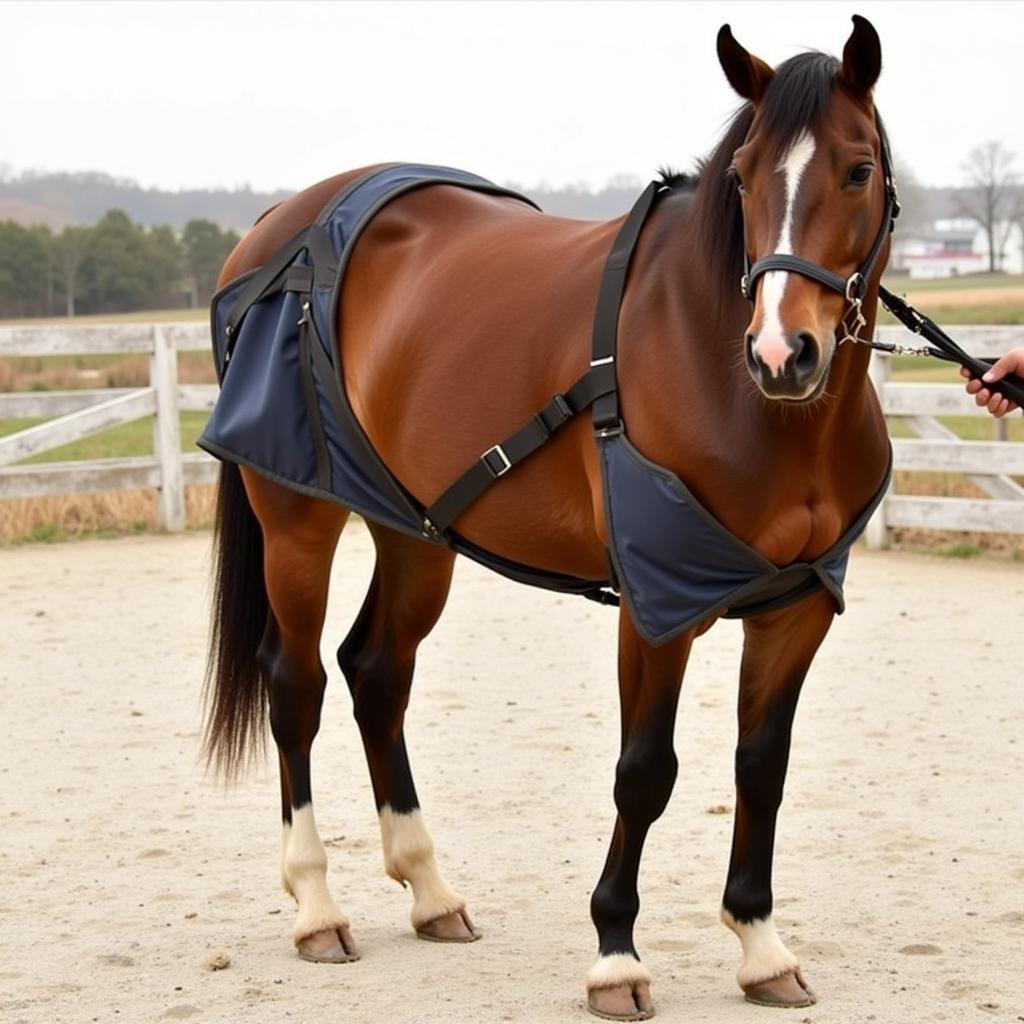 Horse Supported by a Hip Sling