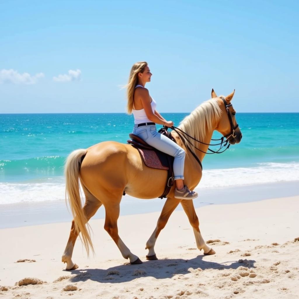 Horse and Rider on Miami Beach