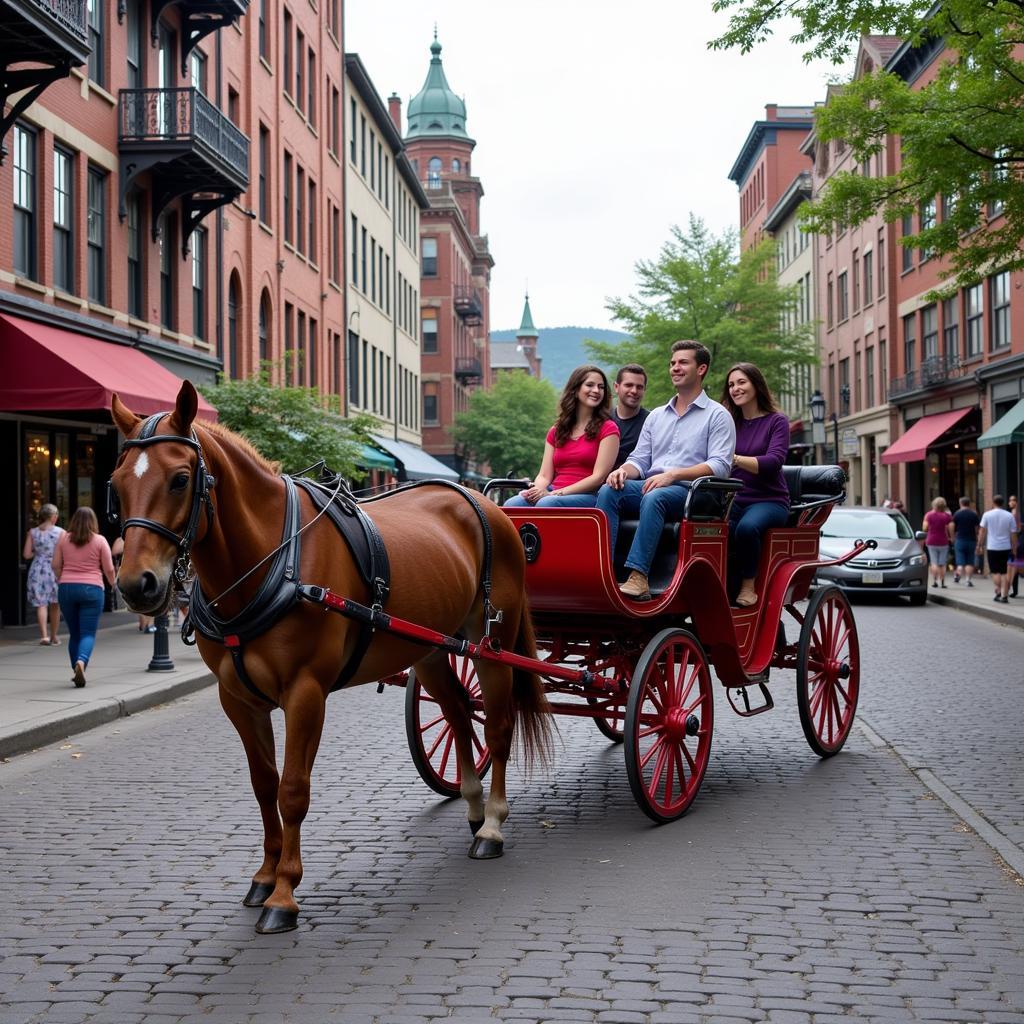 Horse-drawn carriage ride through Pittsburgh's historic district