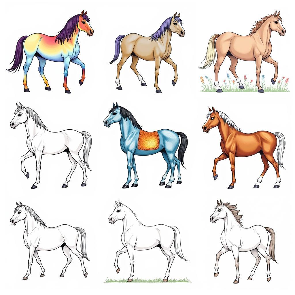 Effective coloring techniques for horse color books