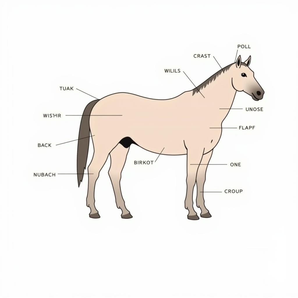 External Horse Anatomy Diagram Labeled