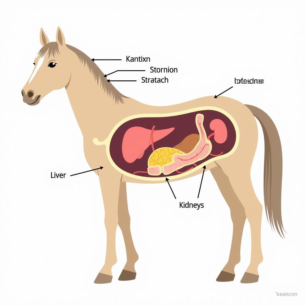 Horse Internal Organs Diagram Labeled