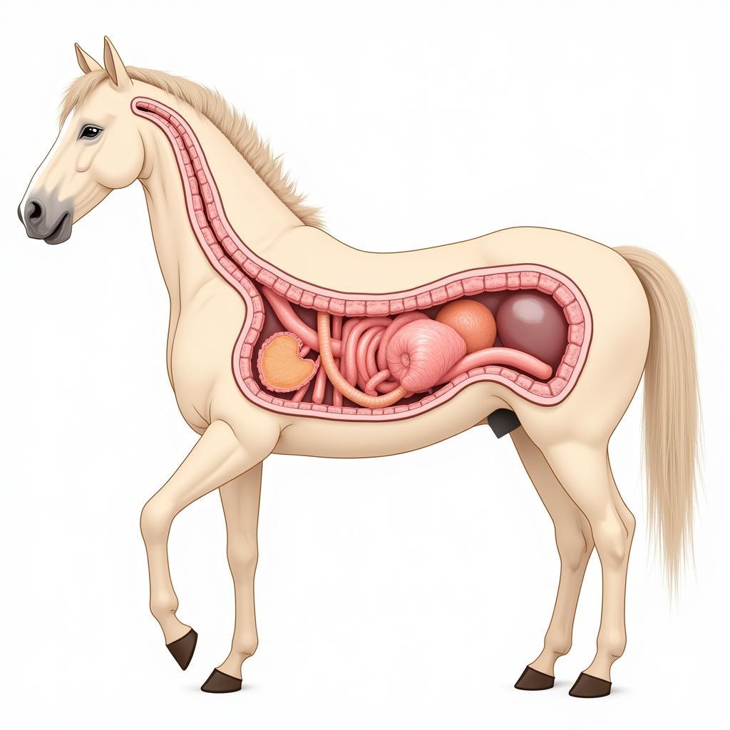 Horse Digestive System Diagram