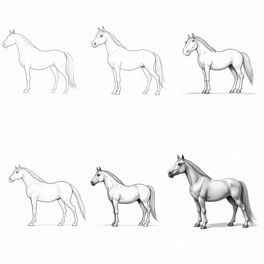 Step-by-step Horse Drawing Techniques