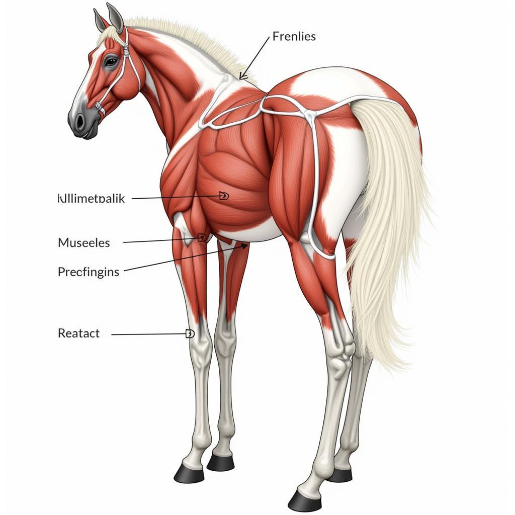 Horse Front Leg Muscles and Tendons