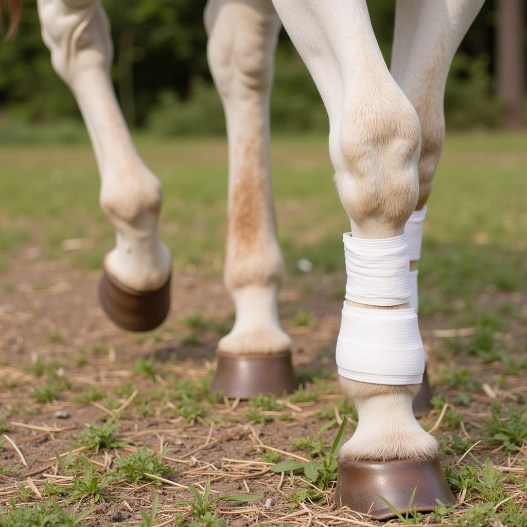 Horse Leg Bandaged with Numotizine