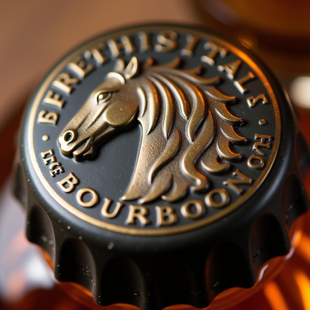 Bourbon Bottle Cap with a Horse