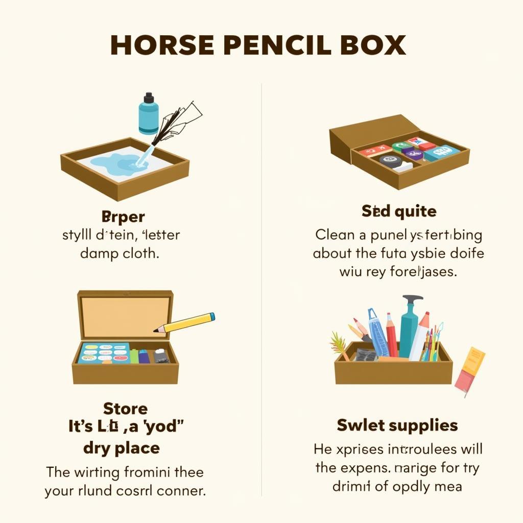 Tips for Caring for Your Horse Pencil Box