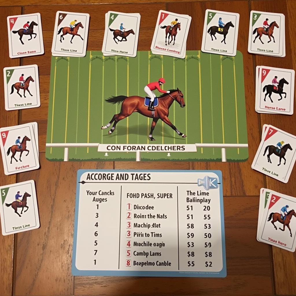 Setting up the Horse Race Card Game