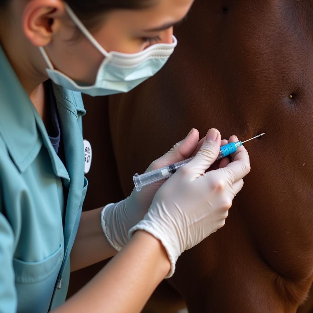 Horse Receiving Joint Injection