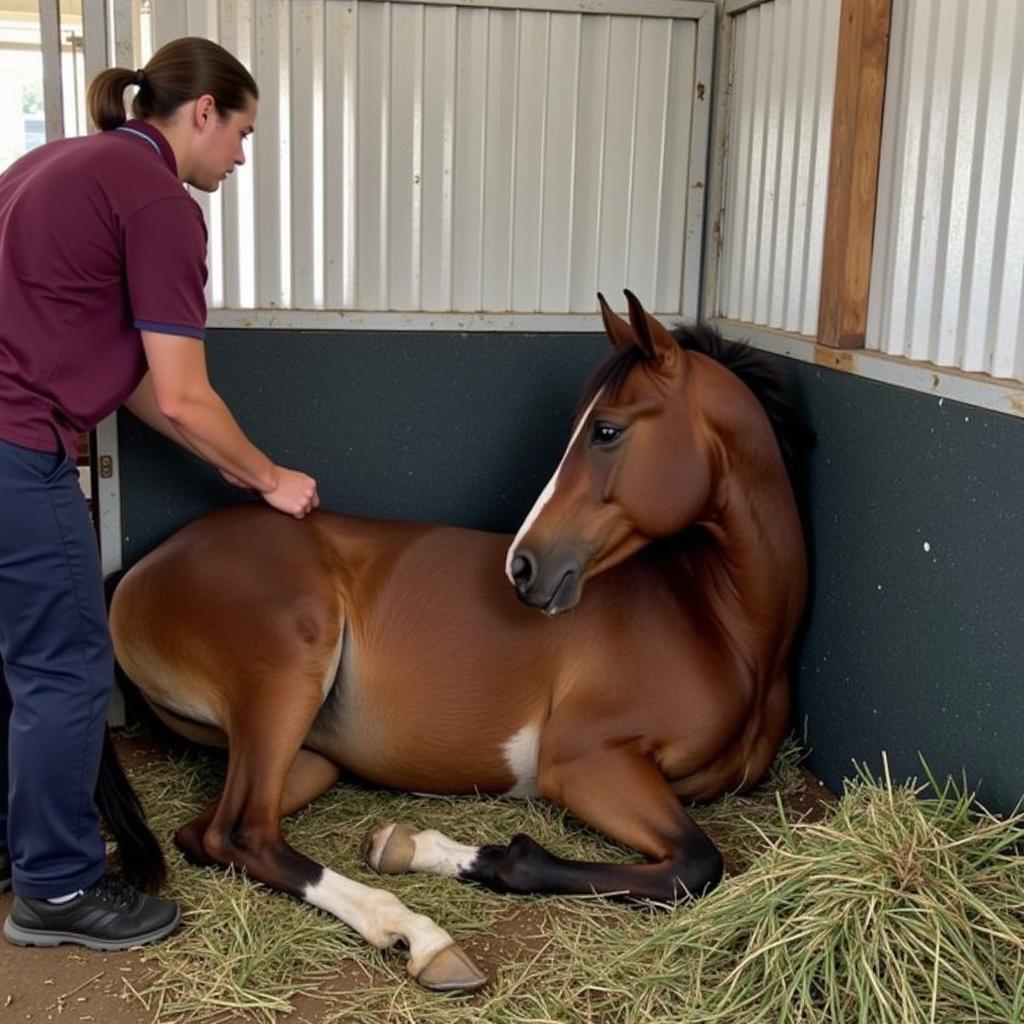 Horse Recovering from Sedation