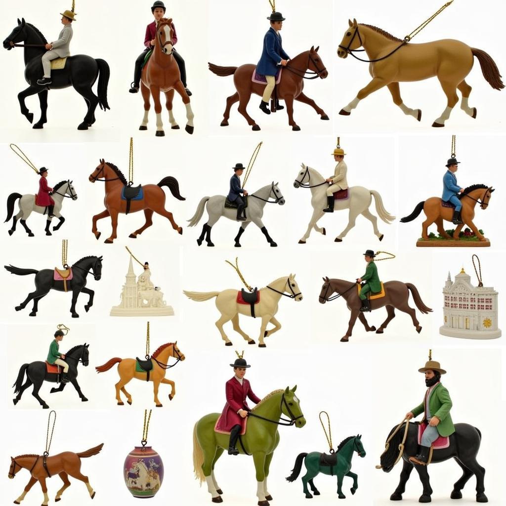 Collection of Different Horse Riding Ornaments