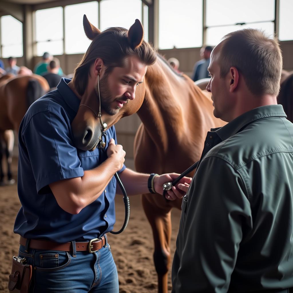 Pre-Purchase Veterinary Exam at a Horse Sale