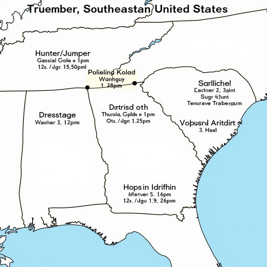 Horse Show Schedule in the South East