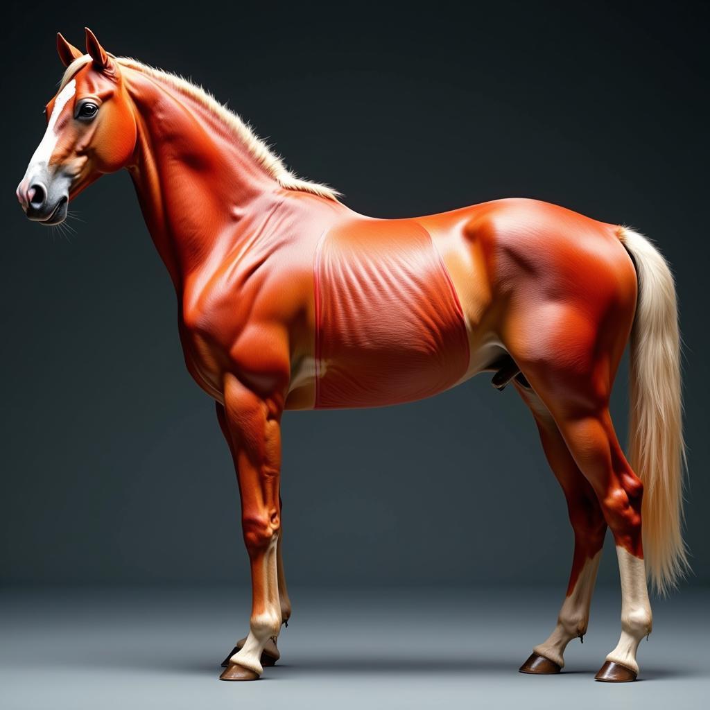 Horse Demonstrating Muscle Definition