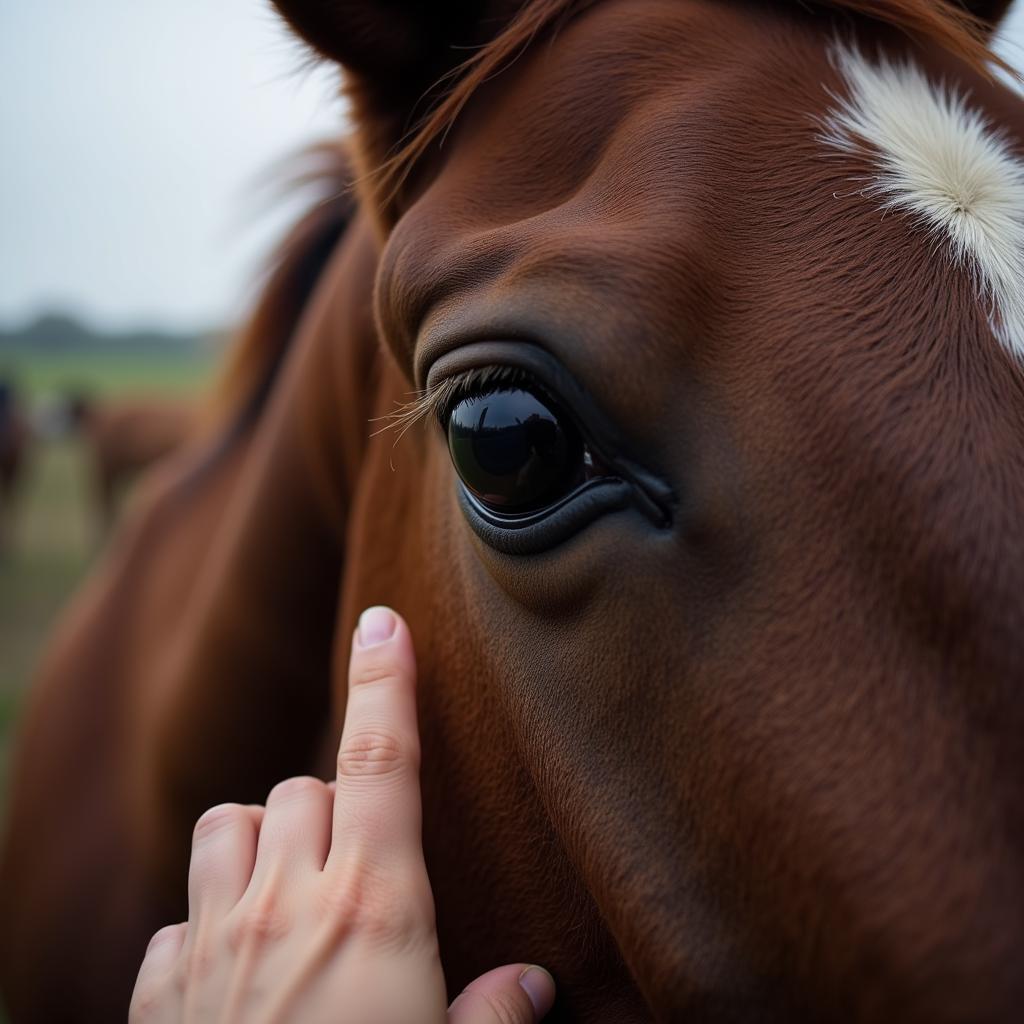 Horse Showing Signs of Distress