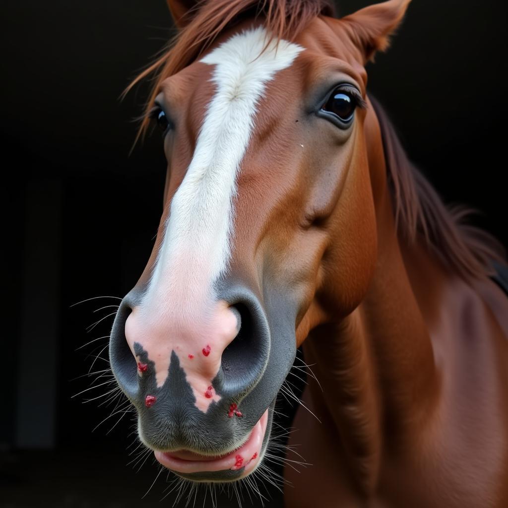 Horse Showing Signs of Distress