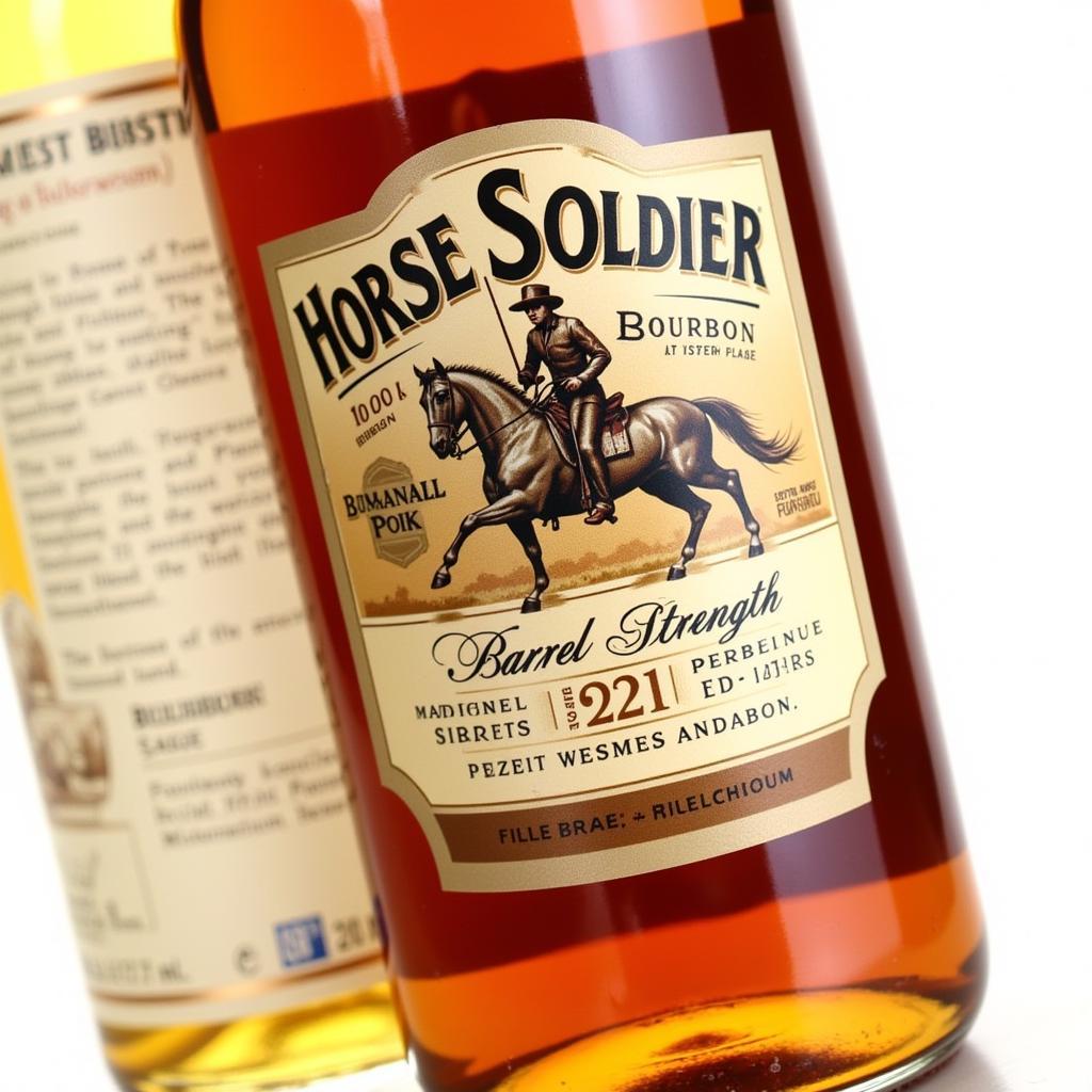 Horse Soldier Barrel Strength Bourbon Bottle Closeup