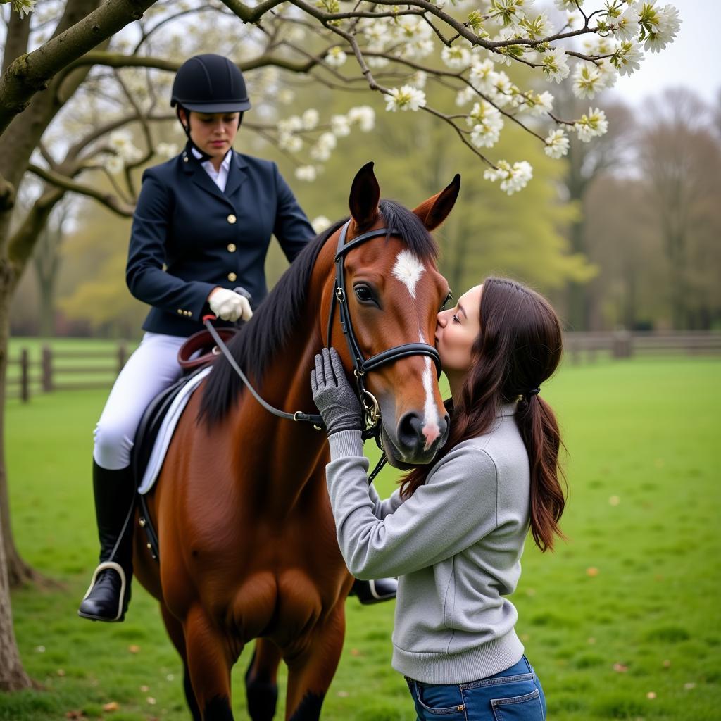 Horse and Rider Preparing for Spring Riding Season