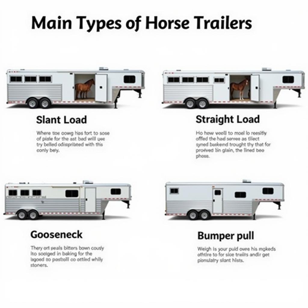 Different Horse Trailer Types: Slant Load, Straight Load, Gooseneck, and Bumper Pull