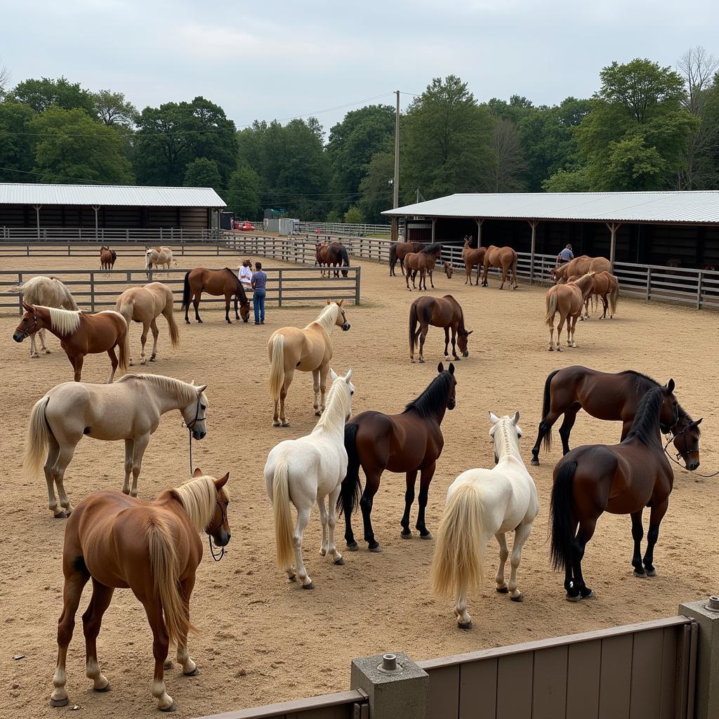 Horses for sale in Memphis, Tennessee at a local riding stable