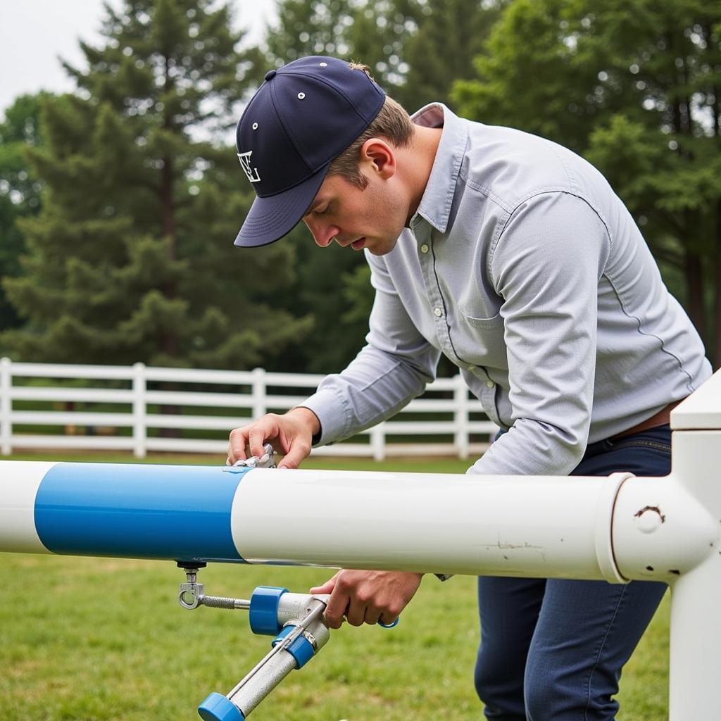 Inspecting Used Horse Jumps for Damage