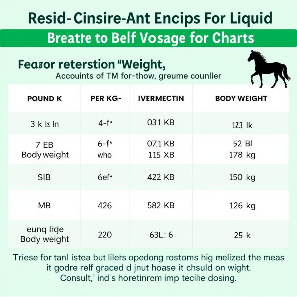 Ivermectin Dosage Chart for Horses