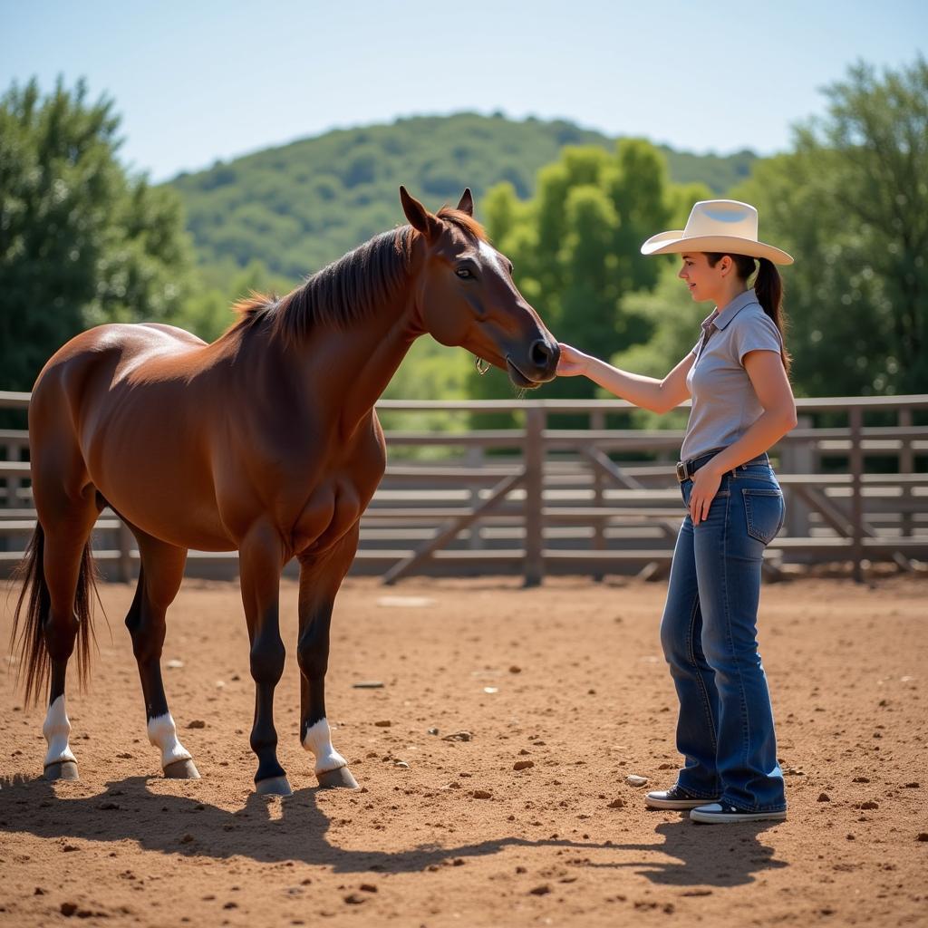 JD Performance Horse undergoing training