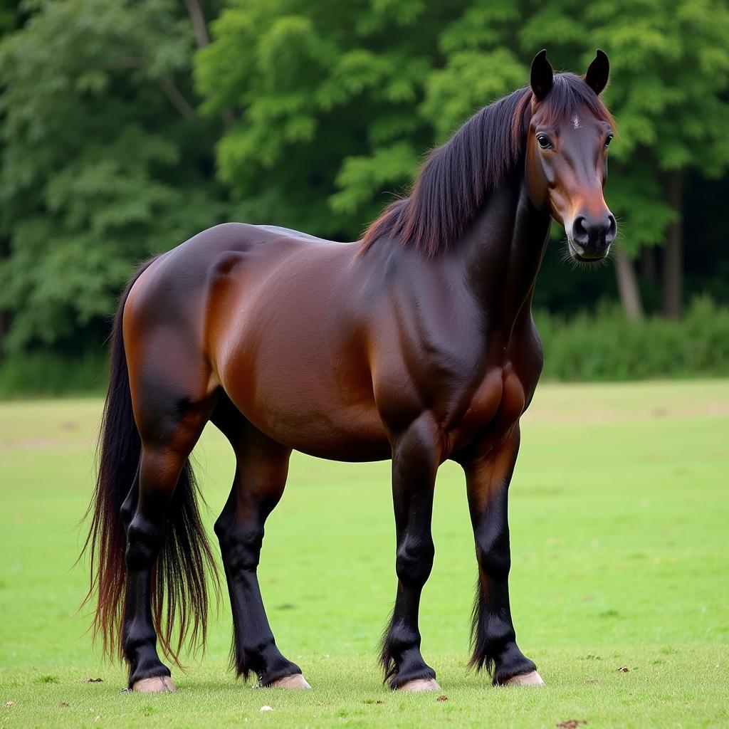 La India elegant horse standing majestically in a field